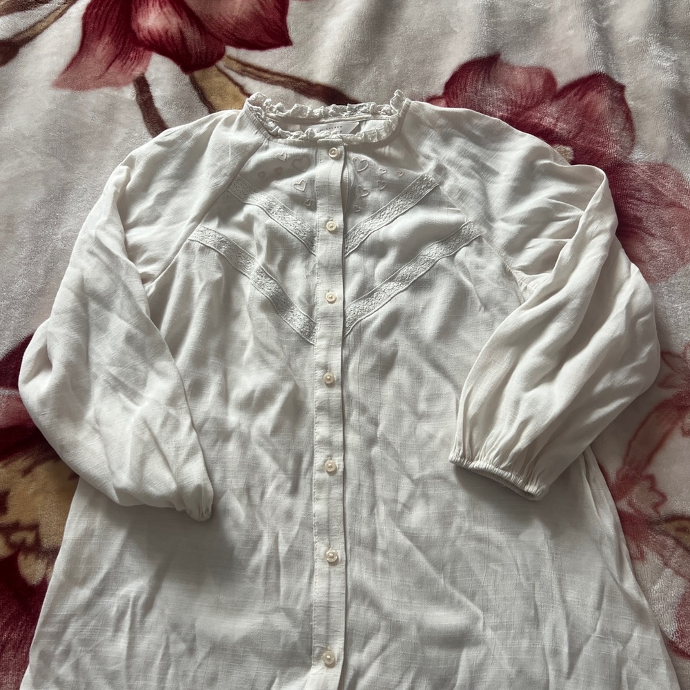 White Button-Up Blouse